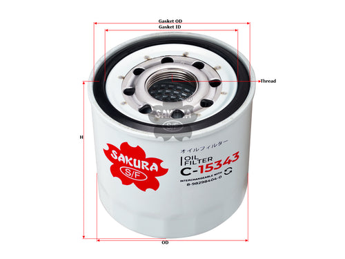 C-15343 OIL FILTER 8982984040